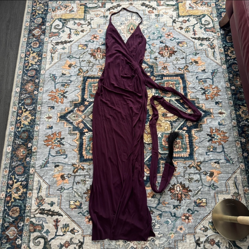 L’Agence halter neck formal dress